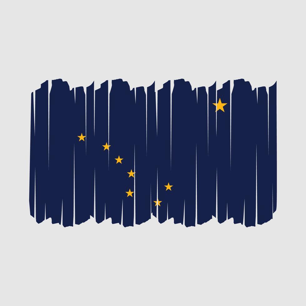 Alaska Flag Brush Strokes vector