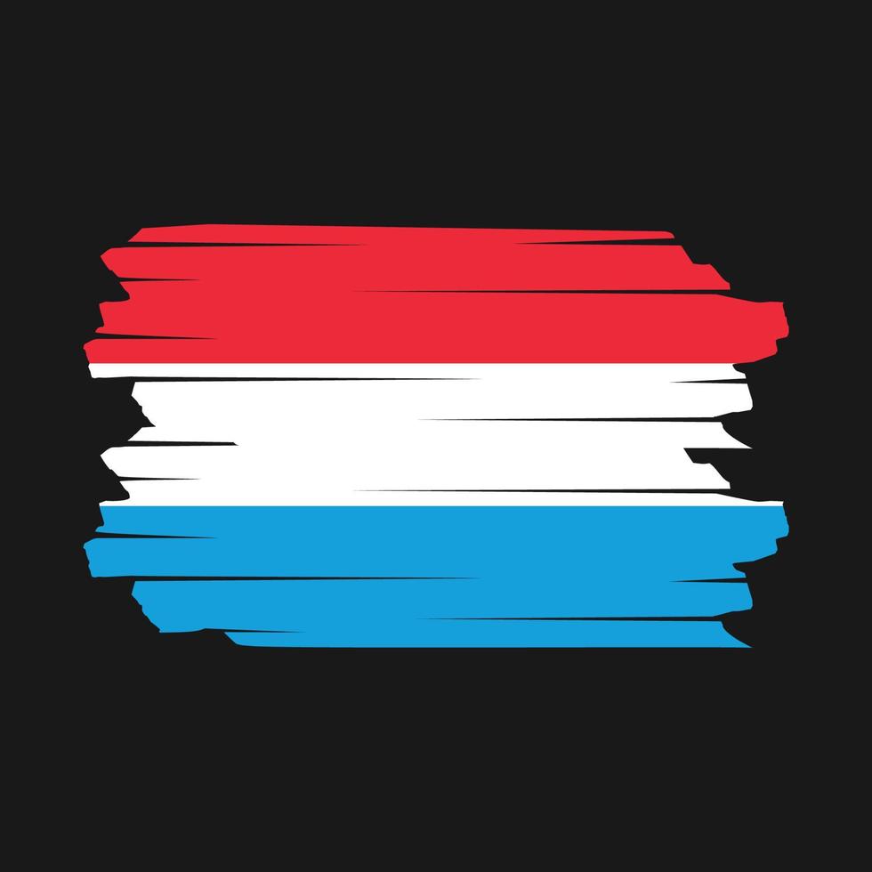 Luxembourg Flag Brush Vector