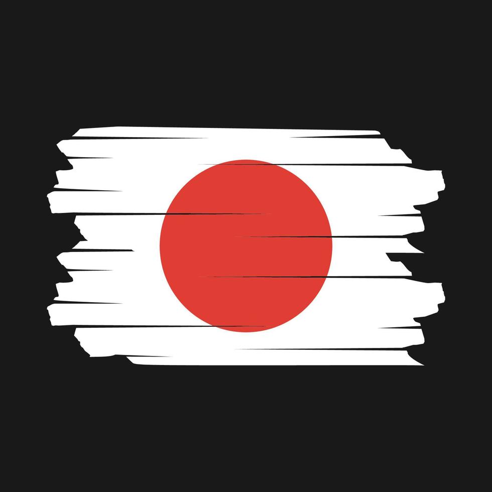 Japan Flag Brush Vector