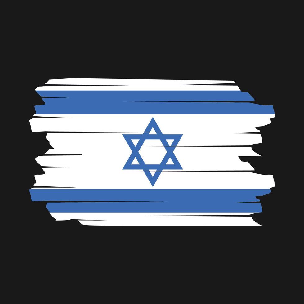 Israel Flag Brush Vector