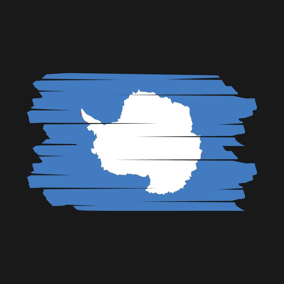 Antarctica Flag Brush Vector