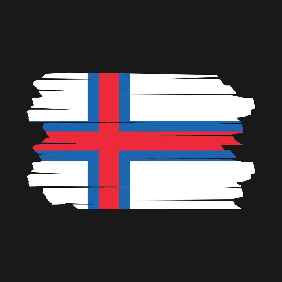 vector de pincel de bandera de islas feroe