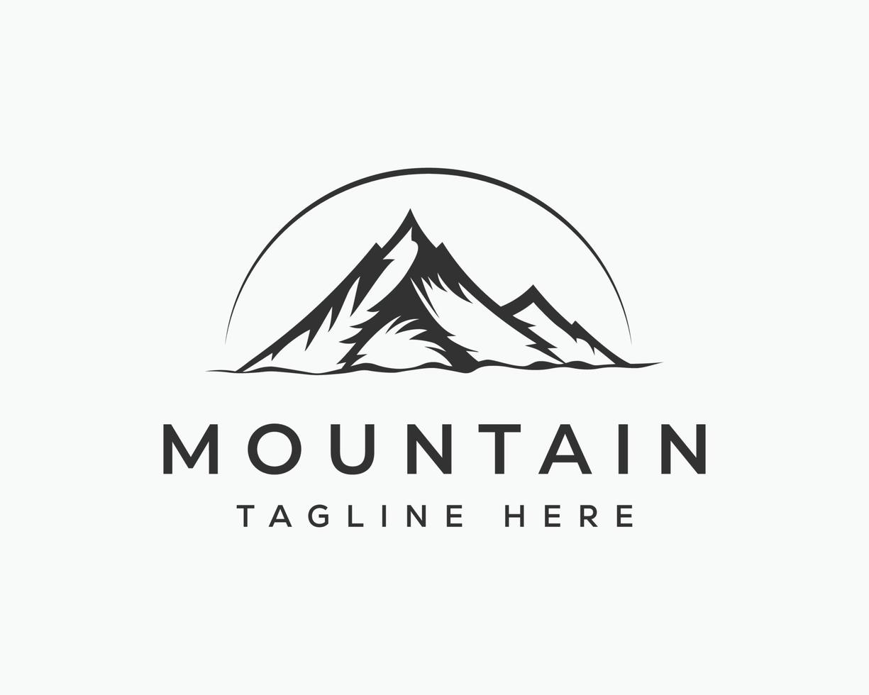 plantilla de diseño de logotipo de icono de vector de montaña