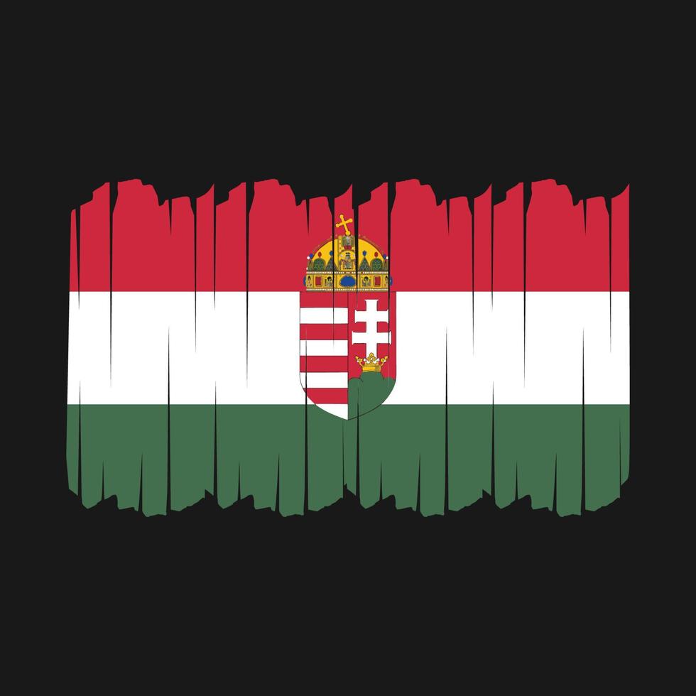 Hungary Flag Brush Strokes vector