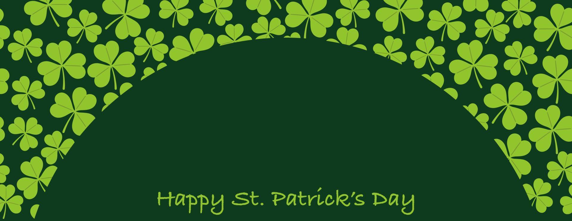 Vector Seamless Clover Background Illustration For St. Patricks Day. Horizontally Repeatable.