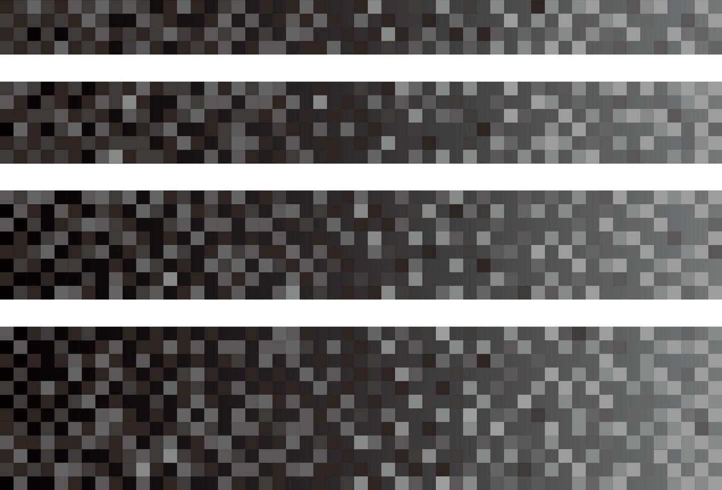 Vector Monochrome Pixel Texture Background Illustration Set.