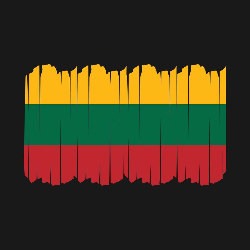 Lithuania Flag Brush Strokes vector