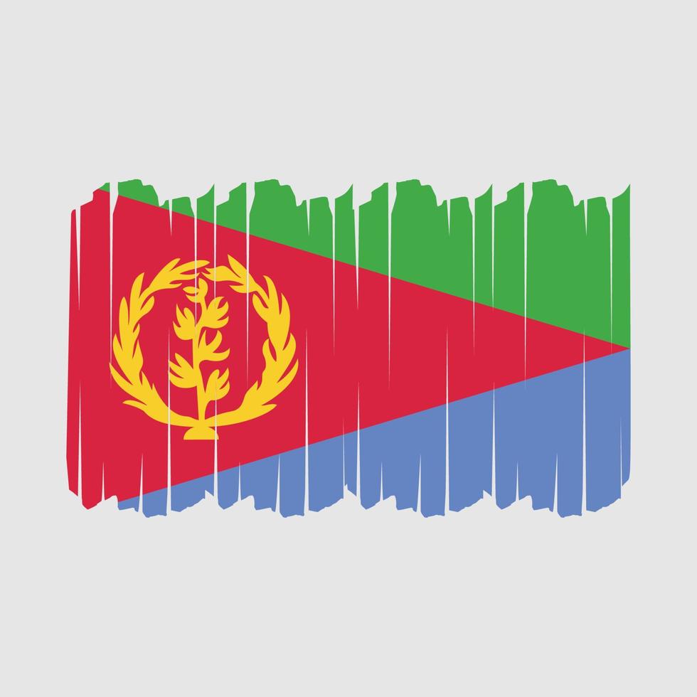 Eritrea Flag Brush Strokes vector