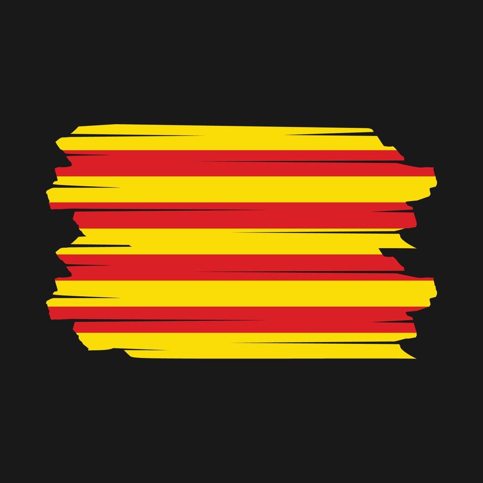 vector de pincel de bandera de cataluña