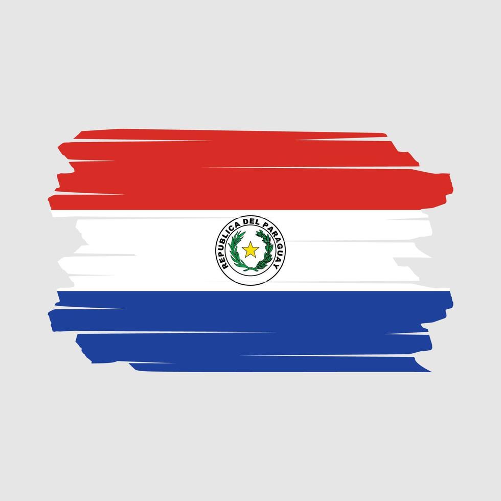 vector de pincel de bandera de paraguay