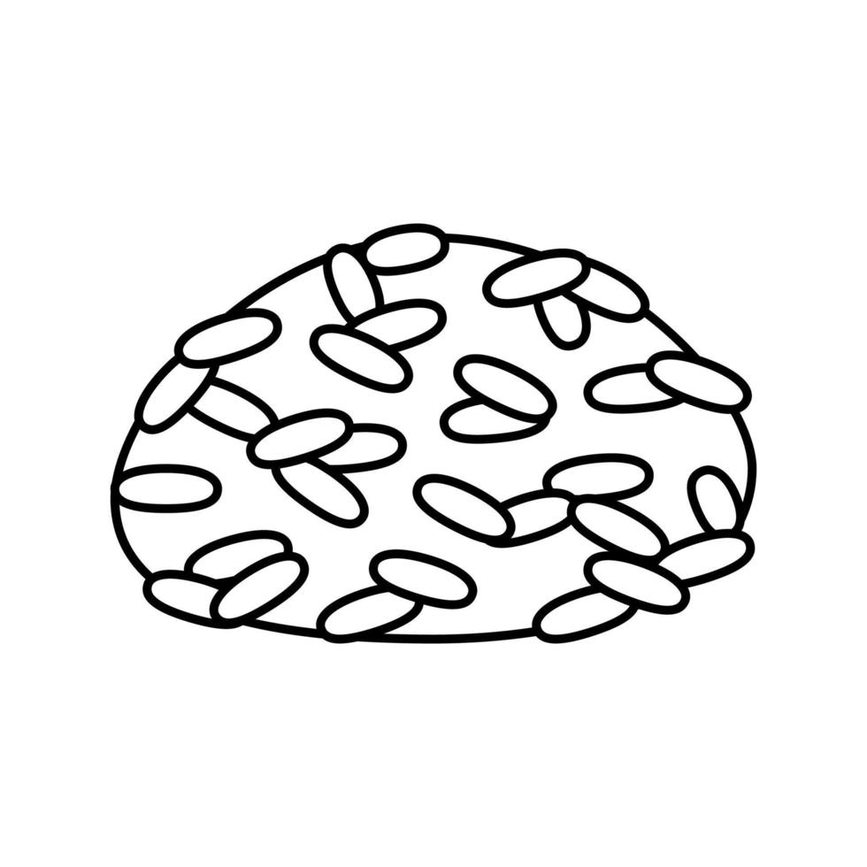 wild rice line icon vector illustration