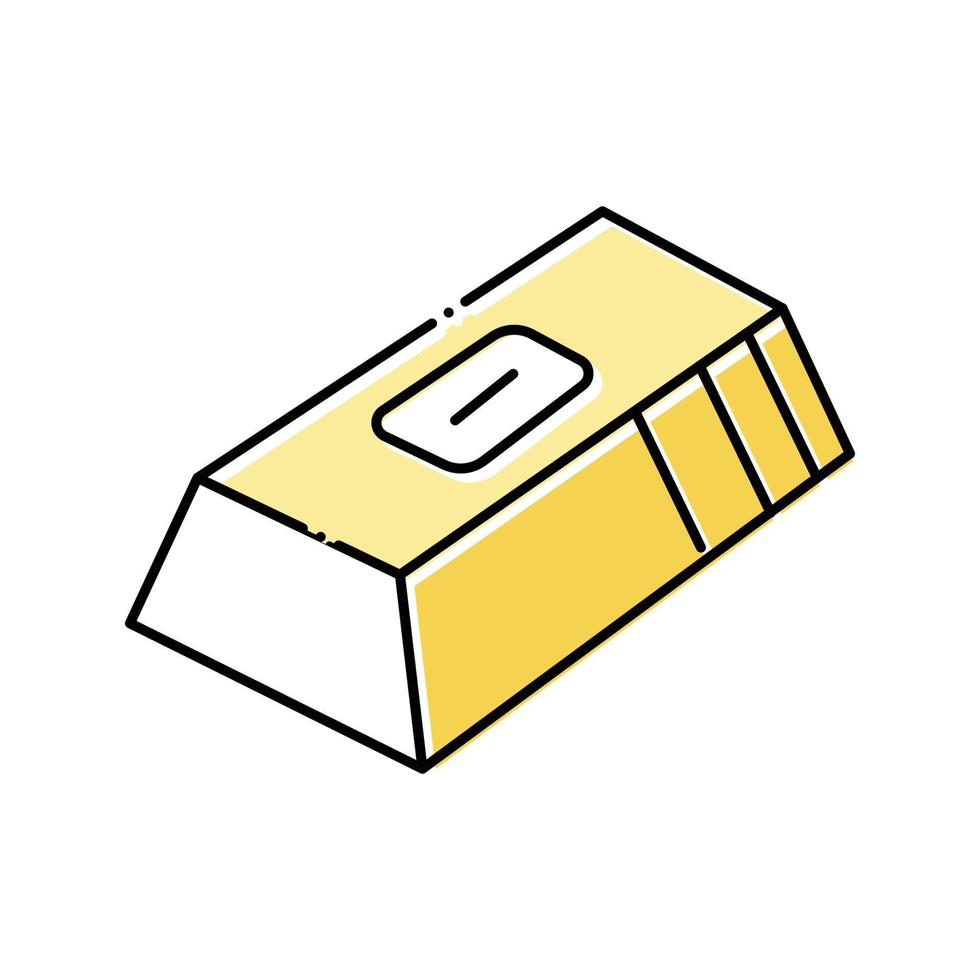 gold ingot gambling video game color icon vector illustration