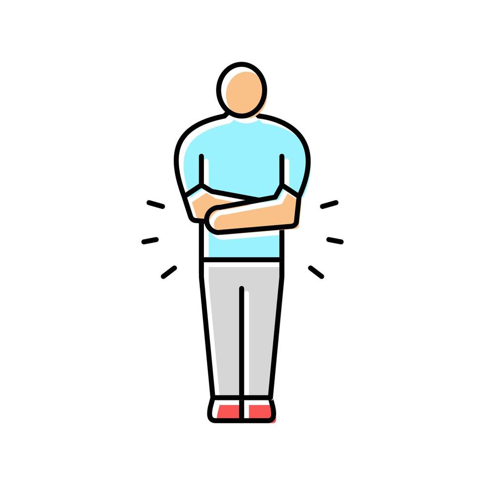 chronic diarrhea hiv symptom color icon vector illustration