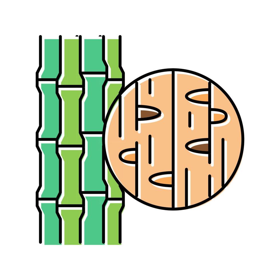 bamboo wood color icon vector illustration