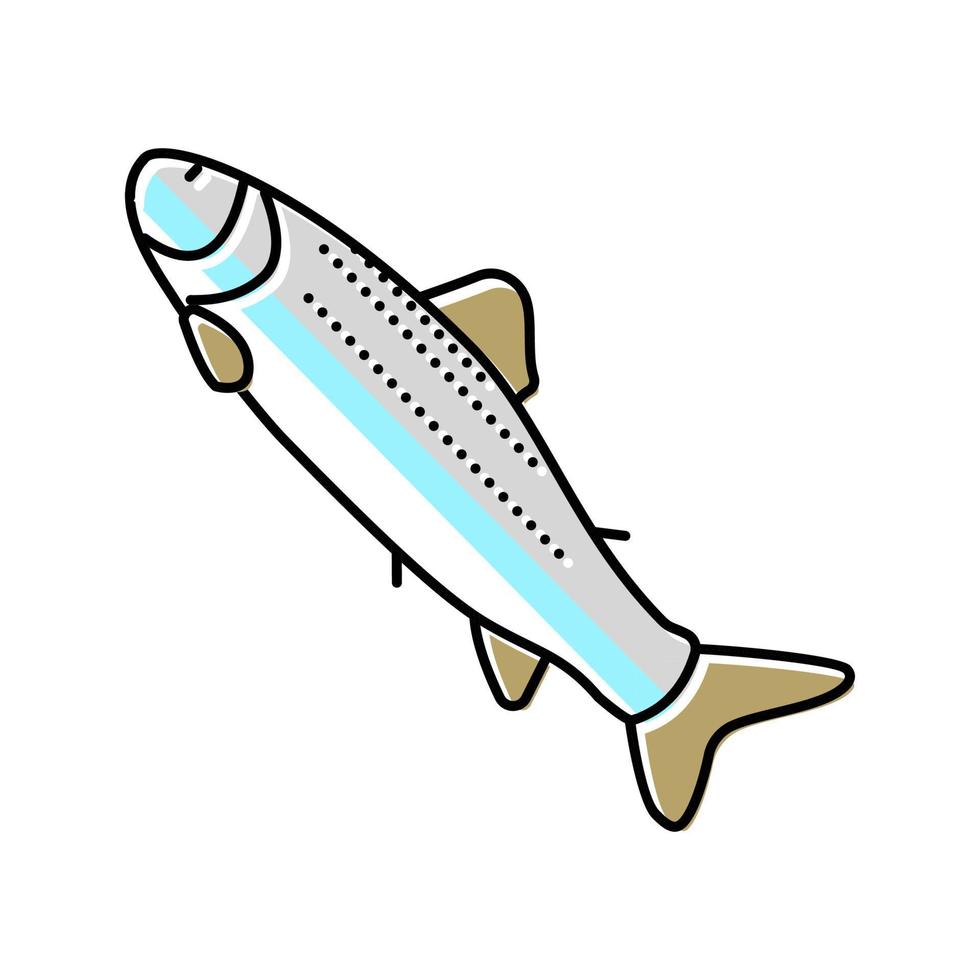 Ilustración de vector de icono de color salmón smolt