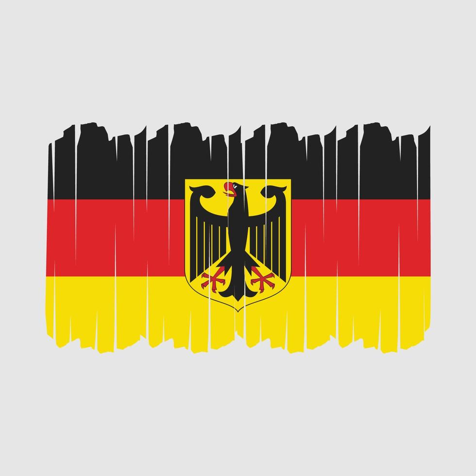 trazos de pincel de bandera de alemania vector