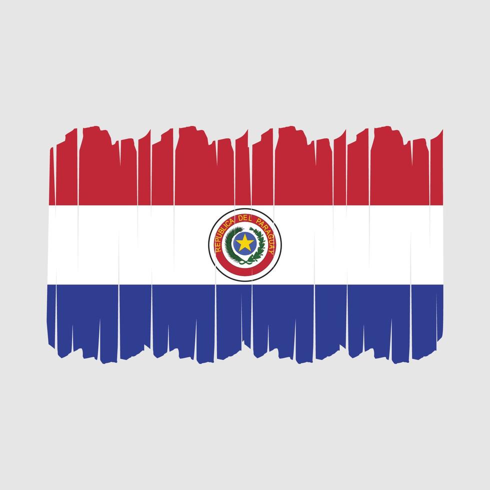 Paraguay Flag Brush Strokes vector