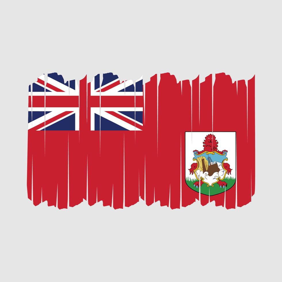 Bermuda Flag Brush Strokes vector