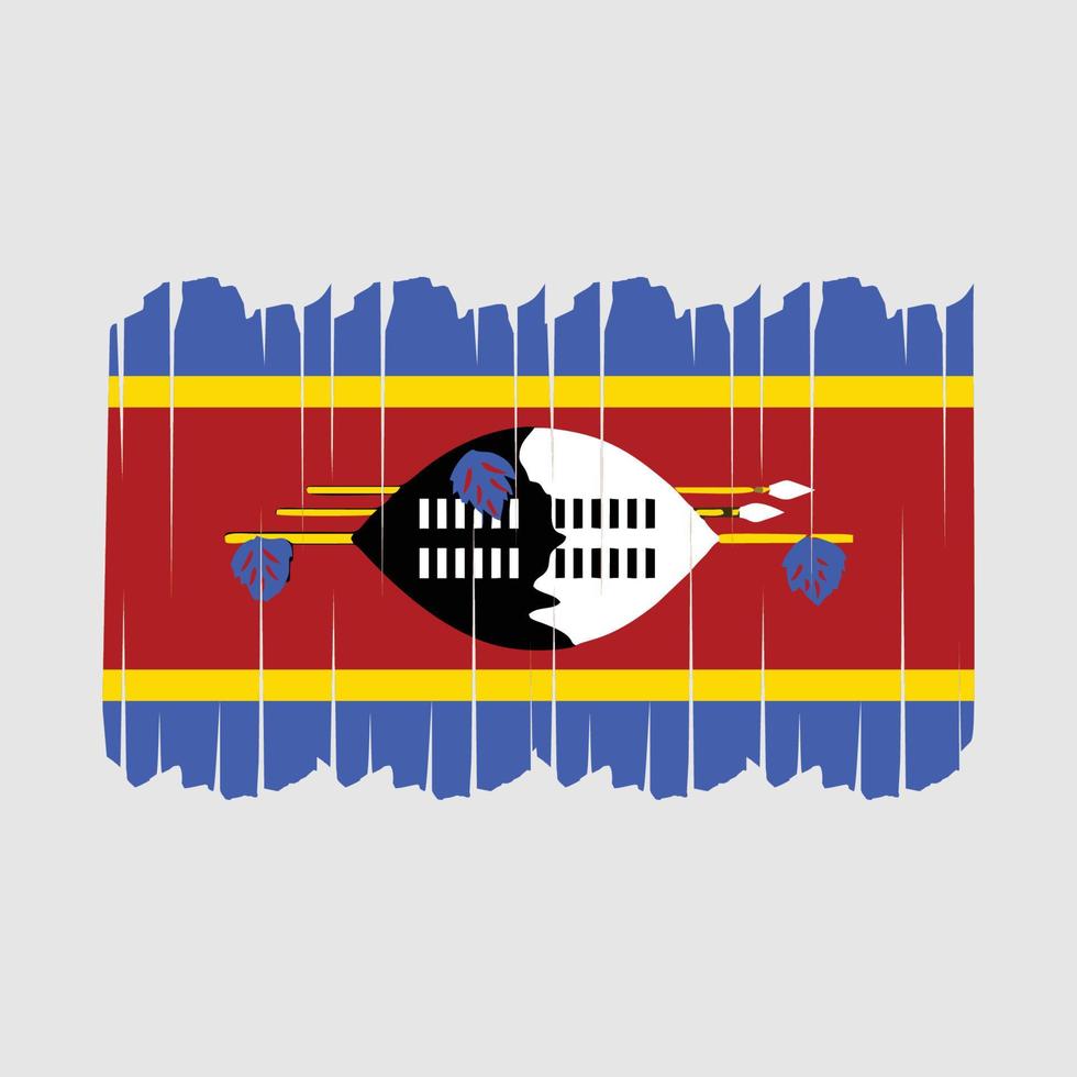 Swaziland Flag Brush Strokes vector