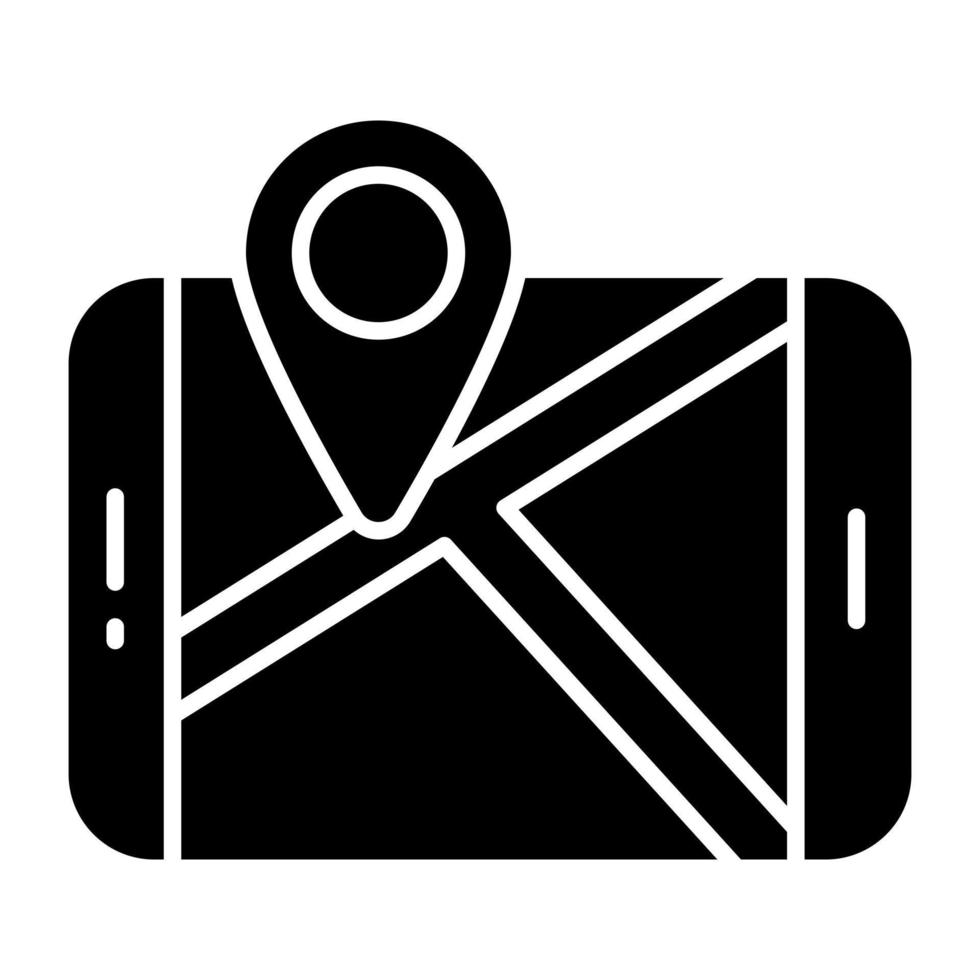 Premium design icon of mobile gps vector