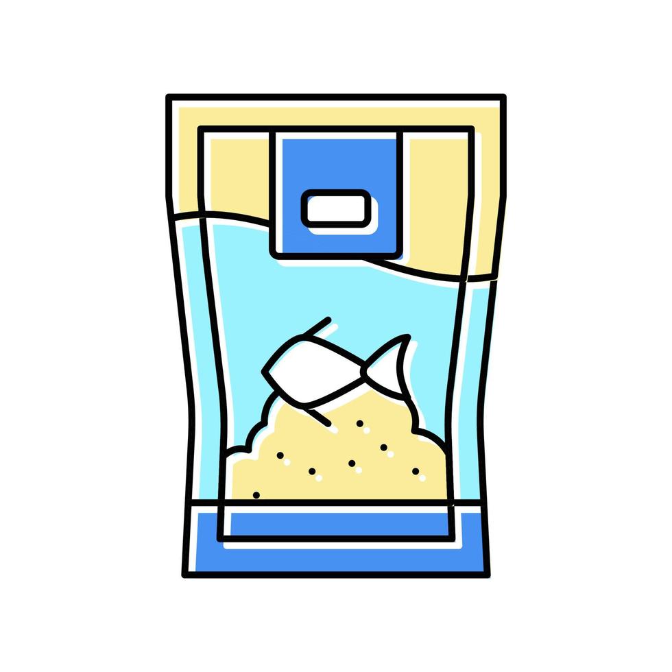 food aquarium fish color icon vector illustration