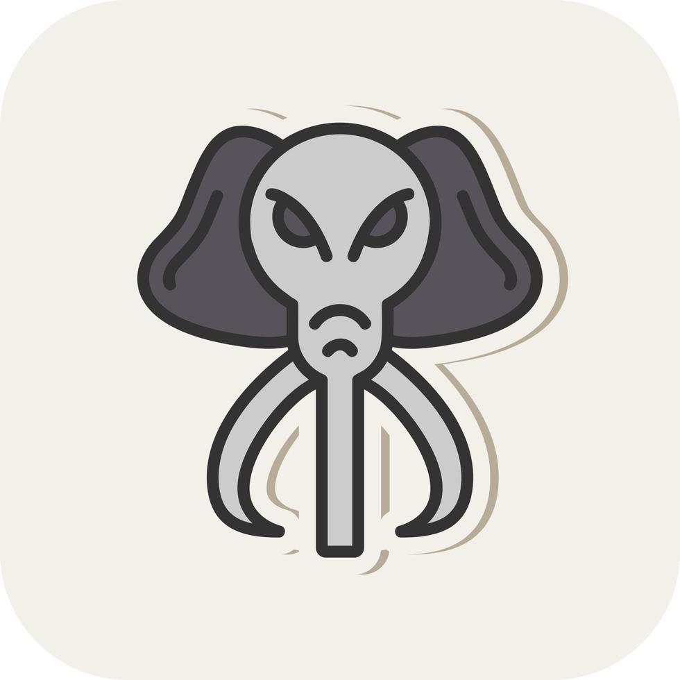 icono de vector de mamut