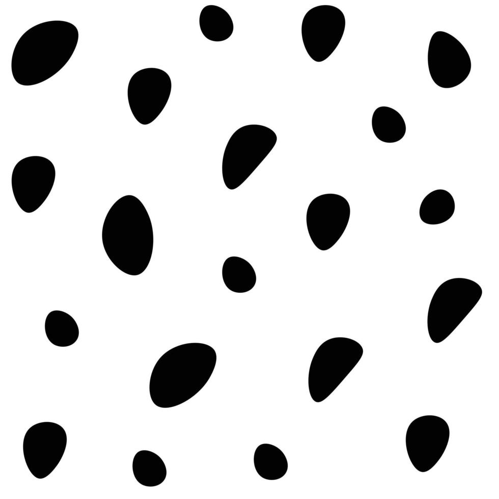 Seamless black polka dots cow pattern. Retro vintage art background spotted. vector