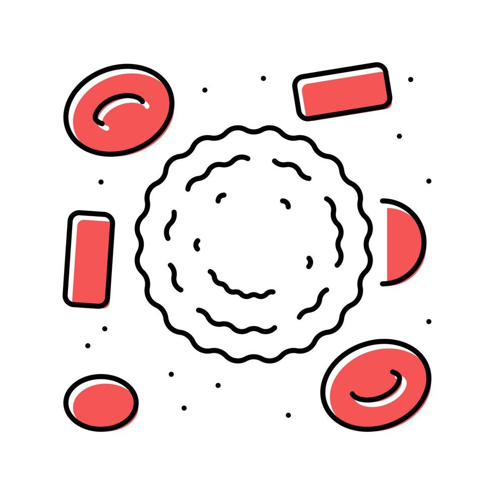 ilustración de vector de icono de color de glóbulos blancos