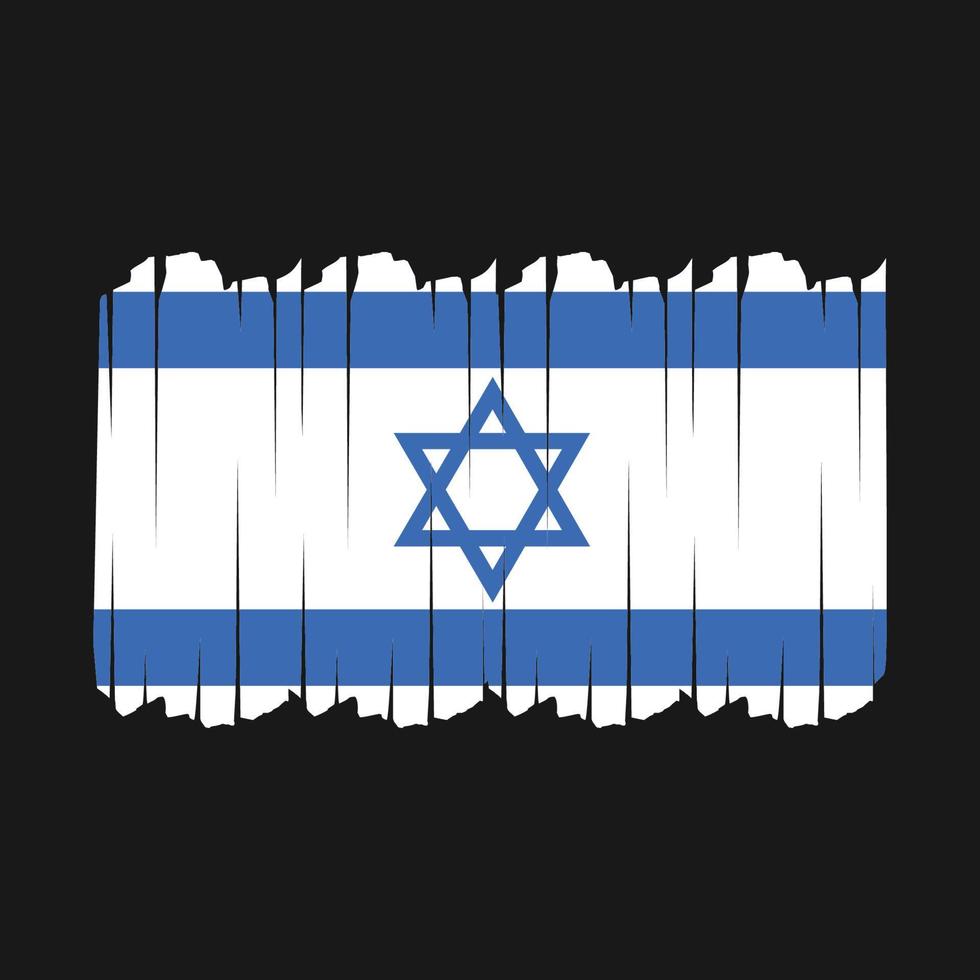 Israel Flag Brush Strokes vector
