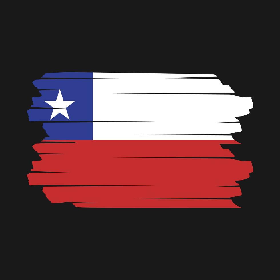 Chile Flag Brush Vector