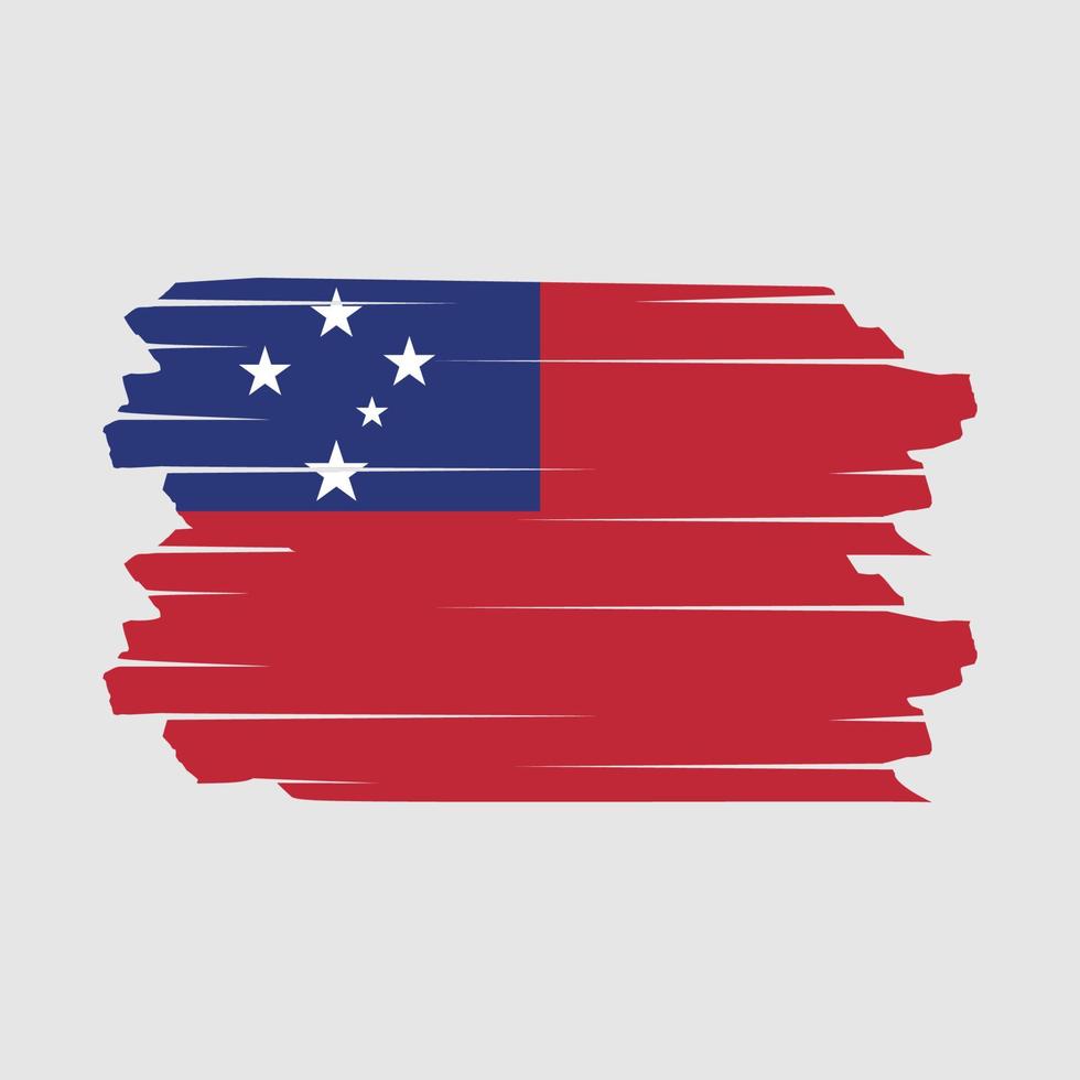 Samoa Flag Brush Vector