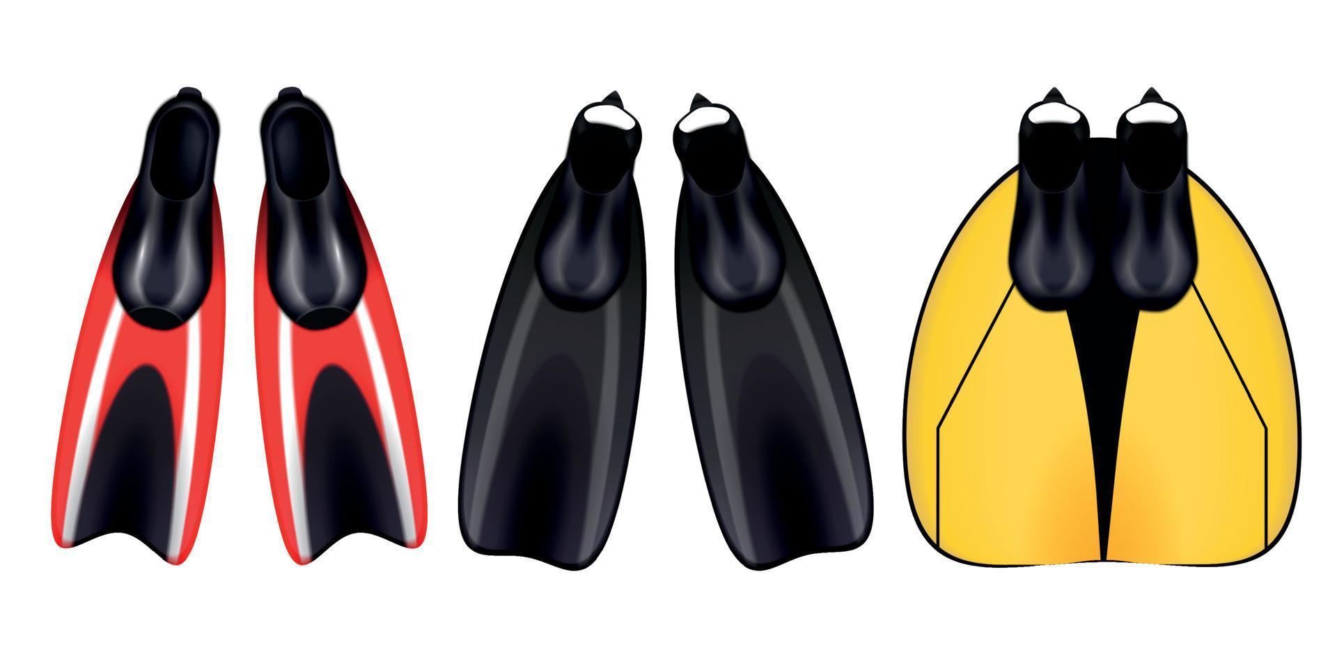 Diving Snorkeling Paddles Set vector