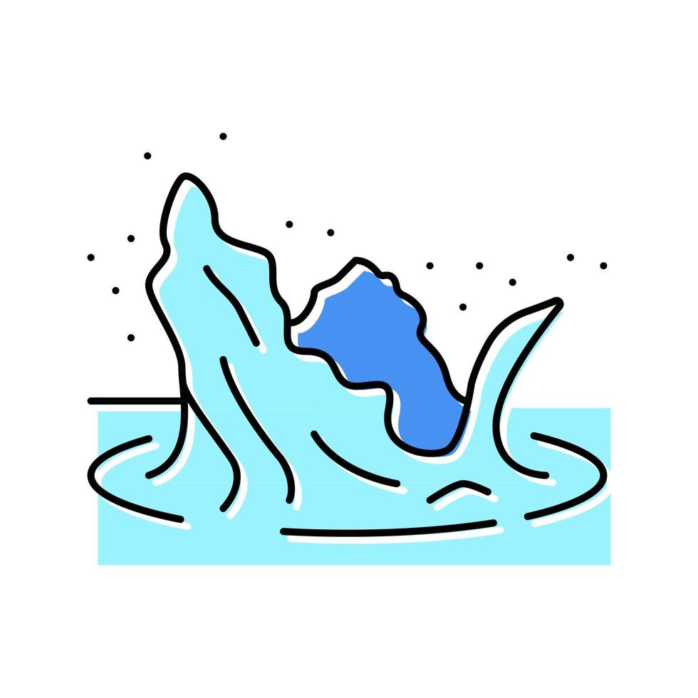 water splash color icon vector illustration