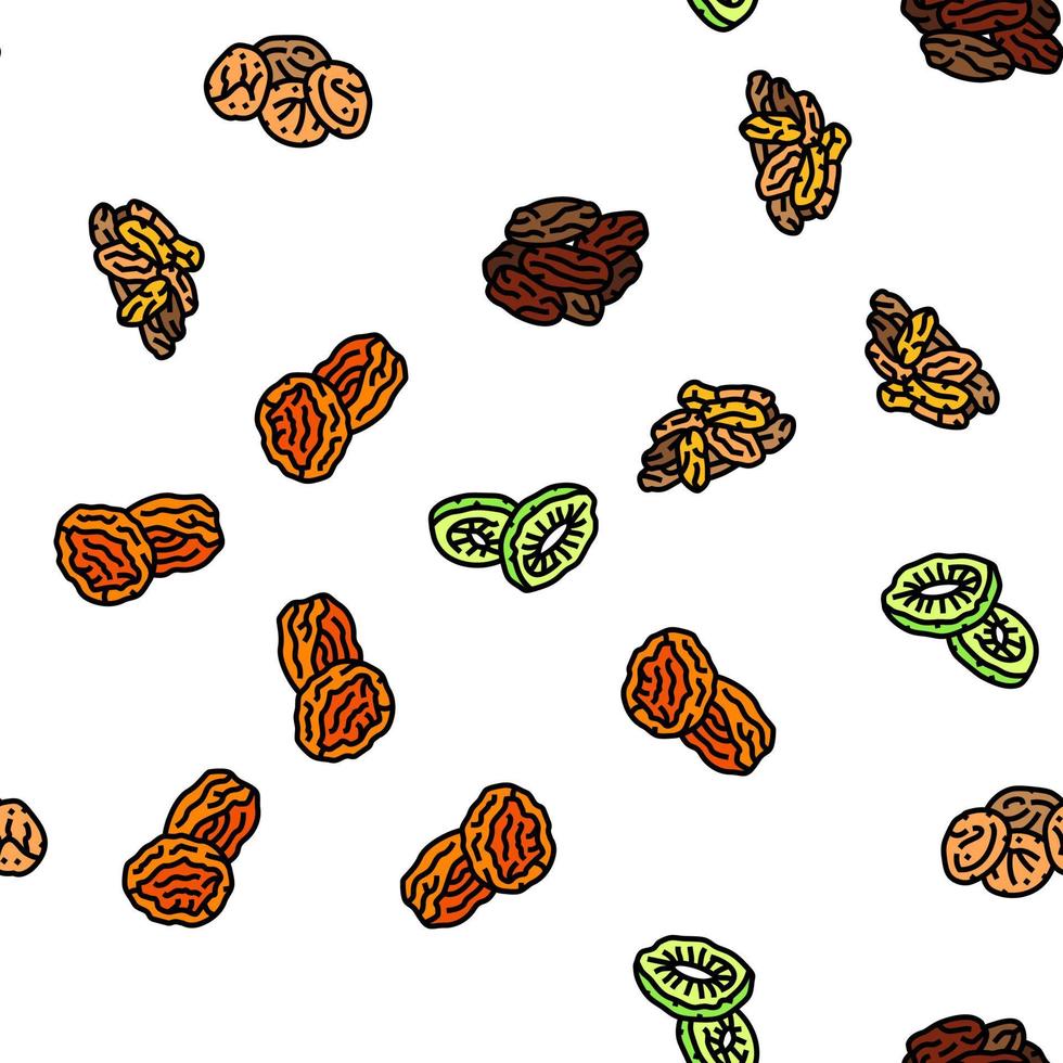 dried fruit healthy snack vector seamless pattern