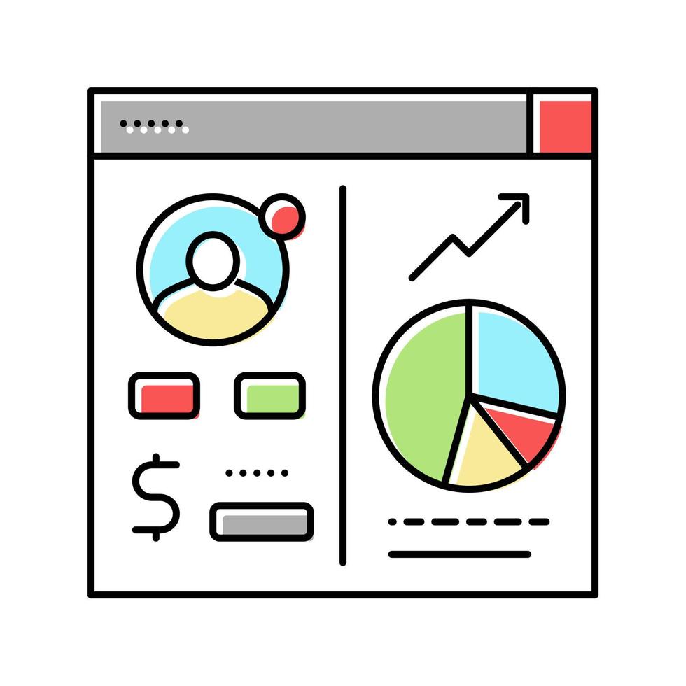 opening investment account color icon vector illustration