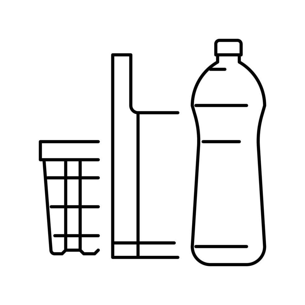 polyethylene thermoplastic line icon vector illustration
