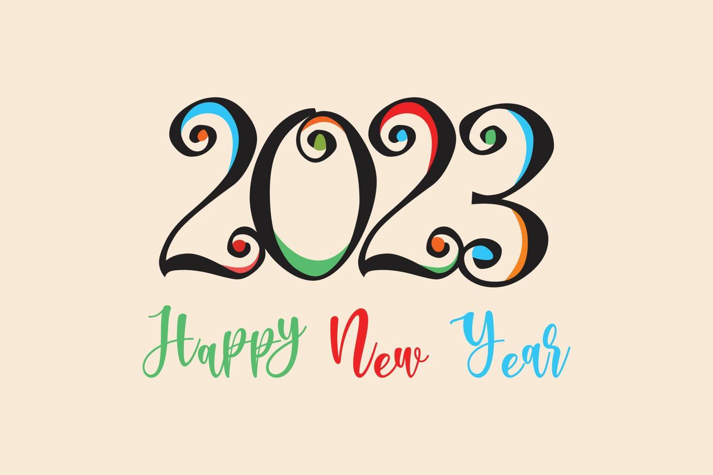 Happy New Year 2023 vector