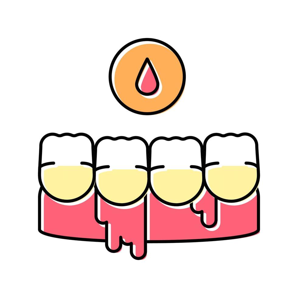 bleeding gums color icon vector illustration
