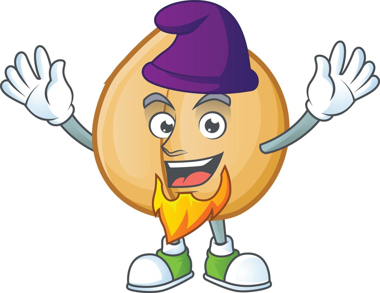 Chickpeas cartoon mascot style vector
