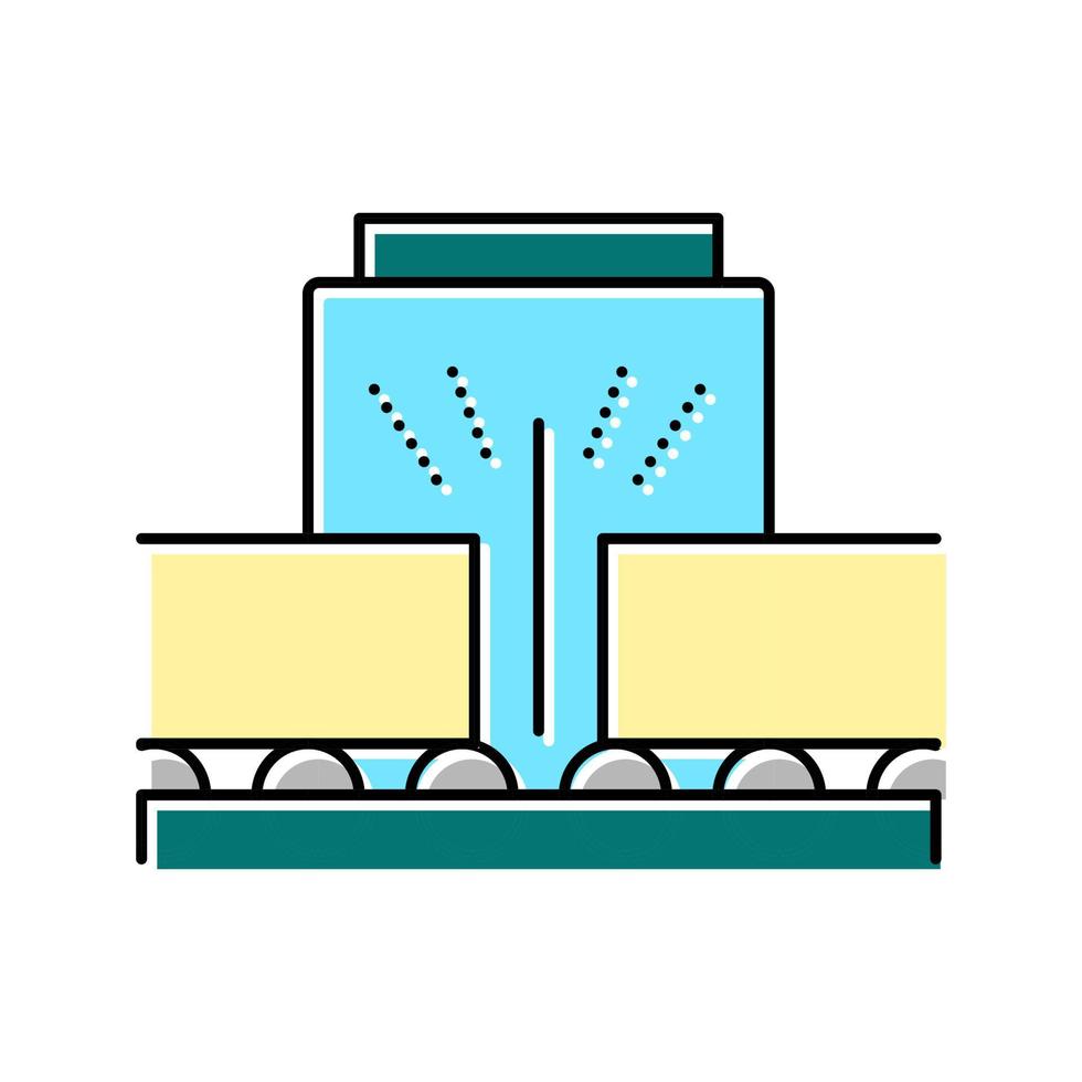 cut machine plywood factory color icon vector illustration