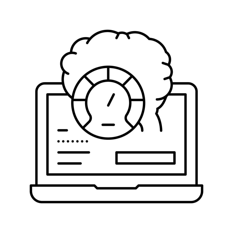 laptop optimize line icon vector illustration