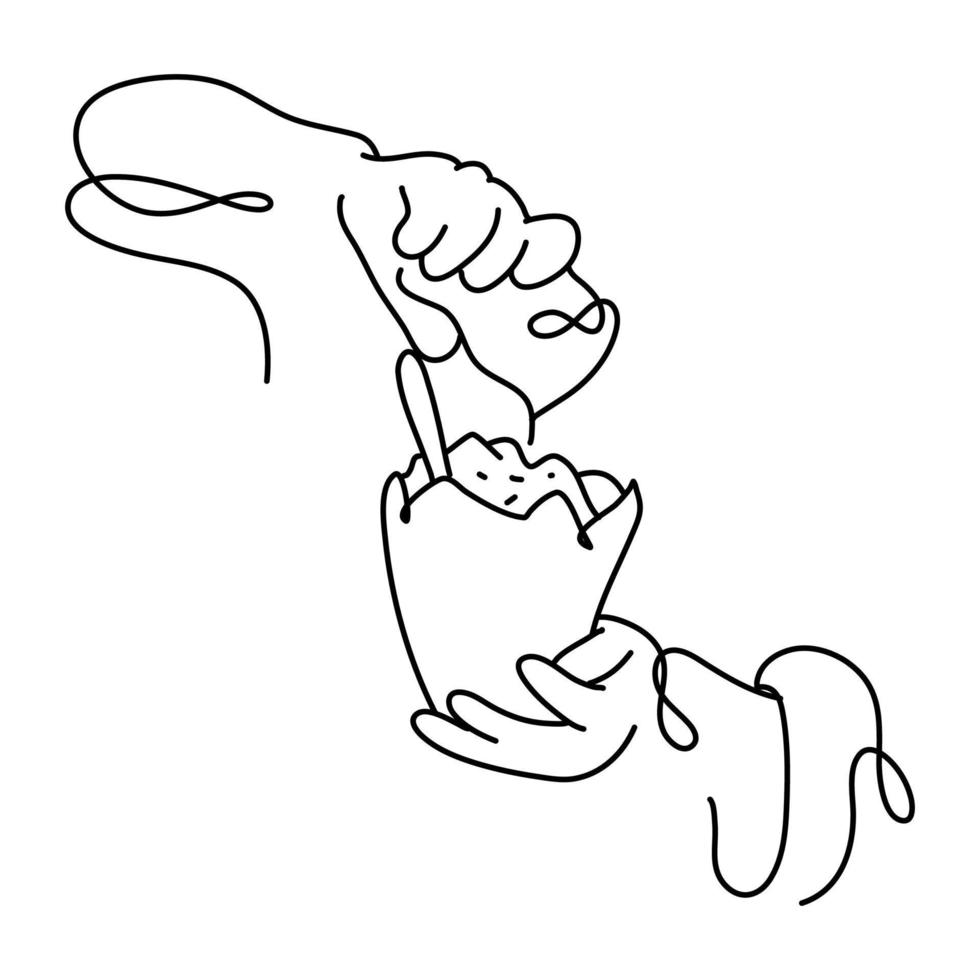 Street food line art is a style of drawing art depicting street food with smooth and clear lines. Street food line art can also be used as wall hangings or prints to give a room an artistic touch. vector