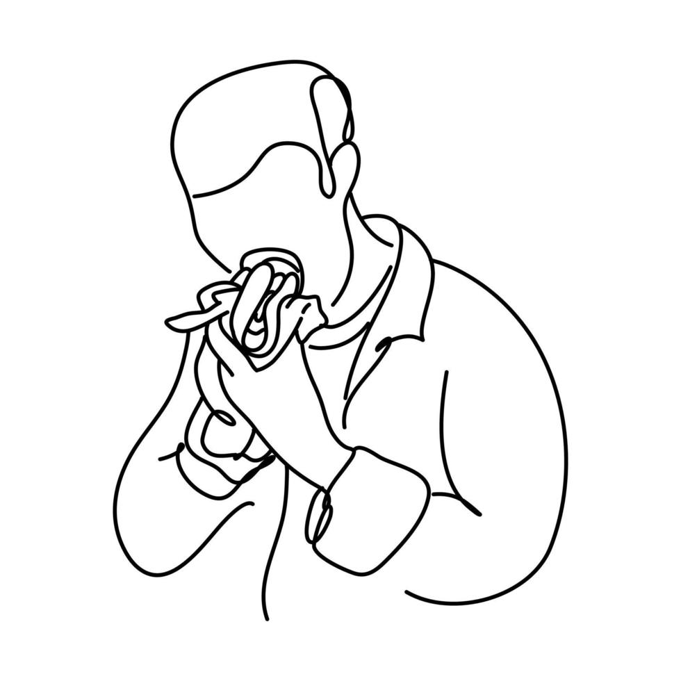 Street food line art is a style of drawing art depicting street food with smooth and clear lines. Street food line art can also be used as wall hangings or prints to give a room an artistic touch. vector