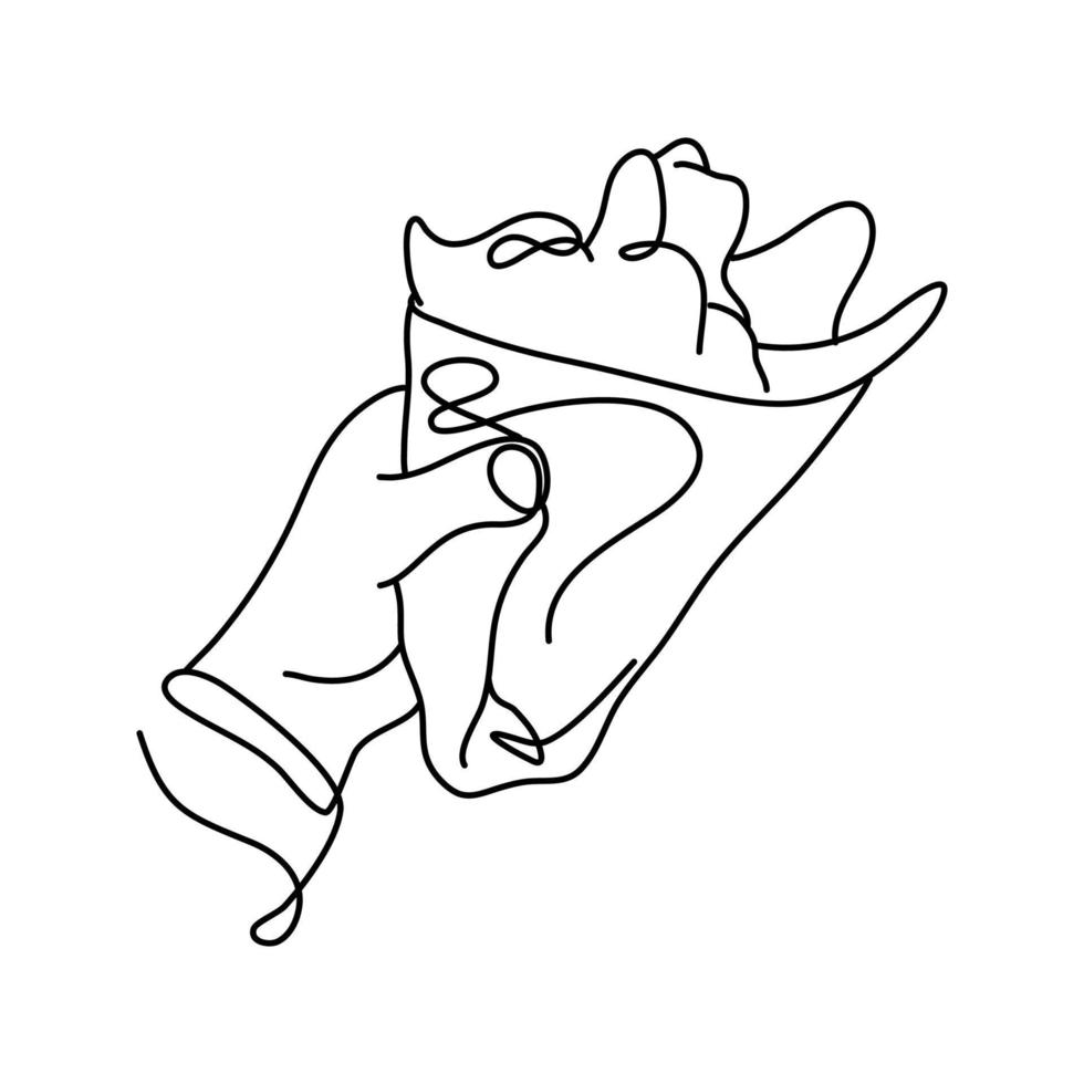 Street food line art is a style of drawing art depicting street food with smooth and clear lines. Street food line art can also be used as wall hangings or prints to give a room an artistic touch. vector