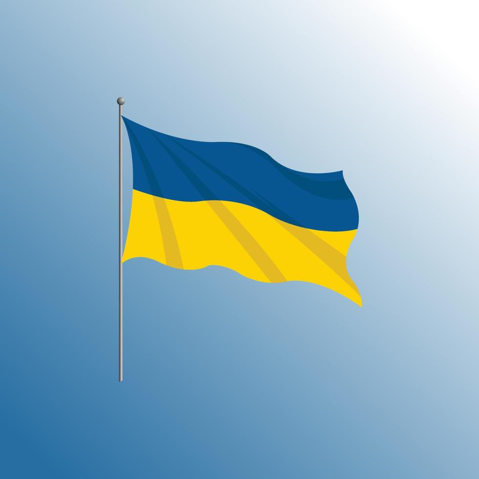 Flag of Ukraine premium vector illustration