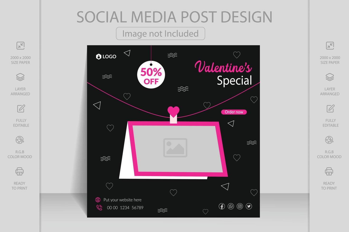 Super sale post with discount. Happy valentines day greeting card template. Suitable for social media post, mobile app, web banner, flyer, wallpaper, flyers, invitation, posters, brochure, banners. vector