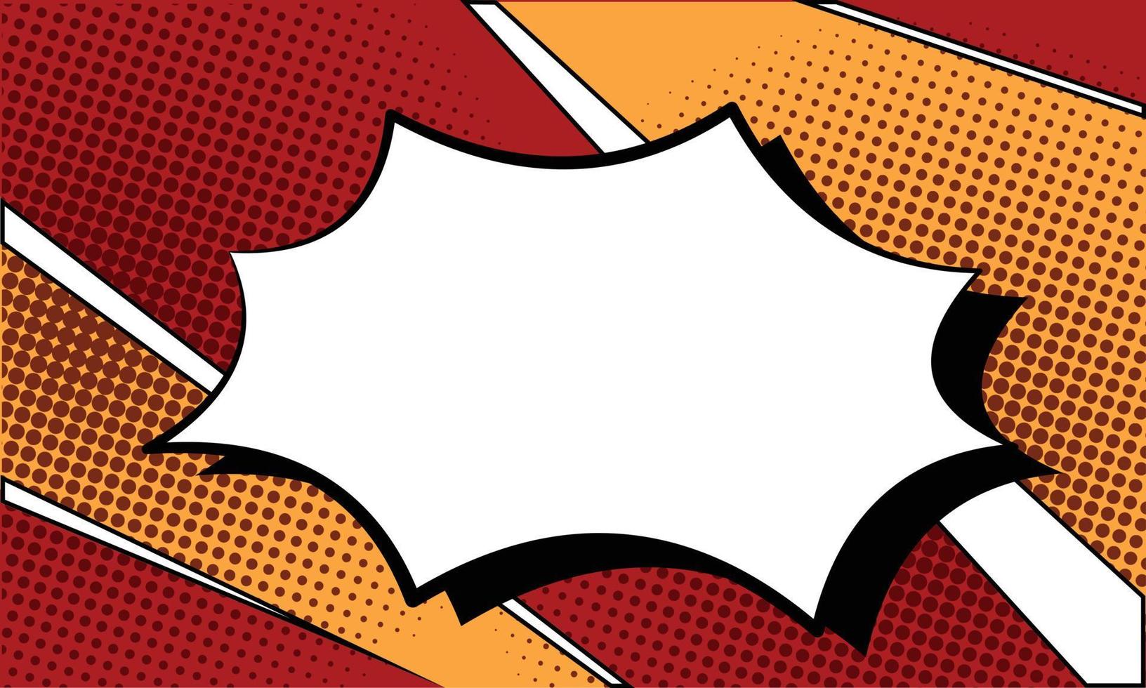 Speech Bubble in Comic Frame Background vector