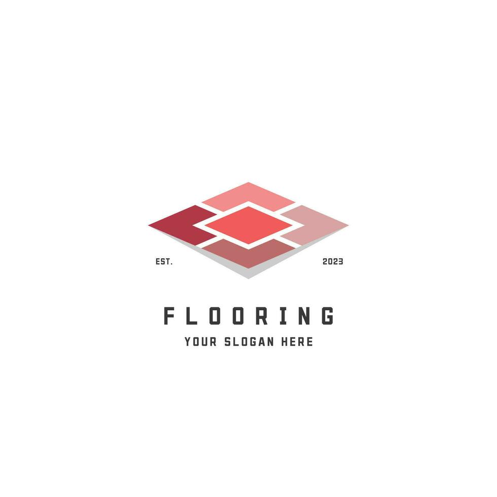 Illustration of flooring or parquet or granite or tile logo design. Simple creative symbol idea home floor furniture in architectural interior building vector icon. Style modern Flat minimalist shape