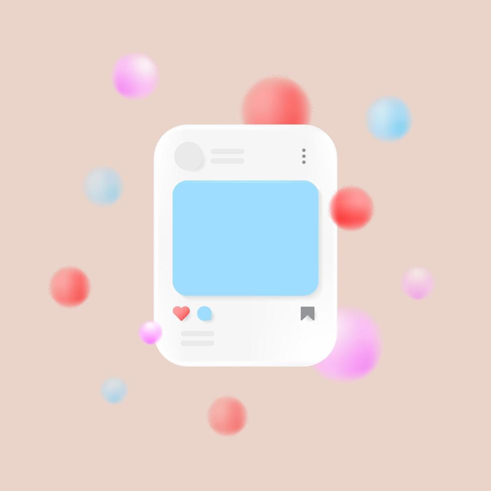 webpage mockup with bubble vector