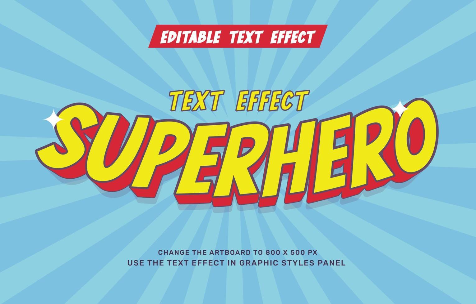 superhero text effect vector